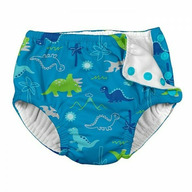 Aqua Dinosaurs 6 luni - Slip baieti SPF 50+ refolosibil, cu capse Green Sprouts by iPlay