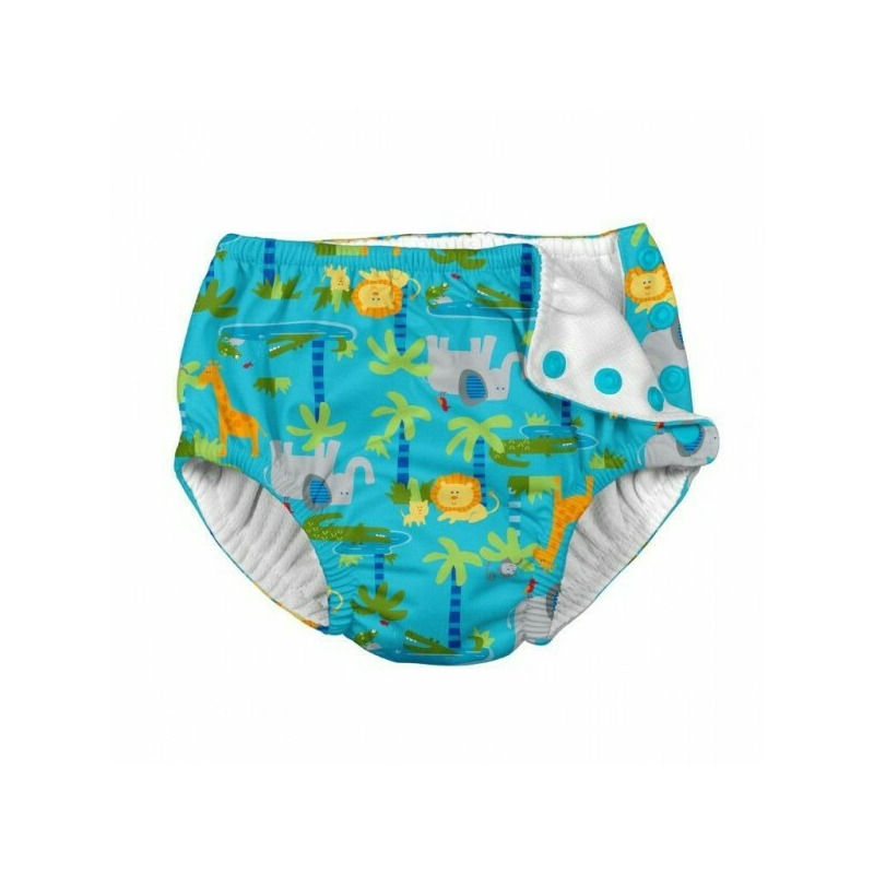 Aqua Jungle 4T - Slip copii SPF 50+ refolosibil, cu capse Green Sprouts by iPlay
