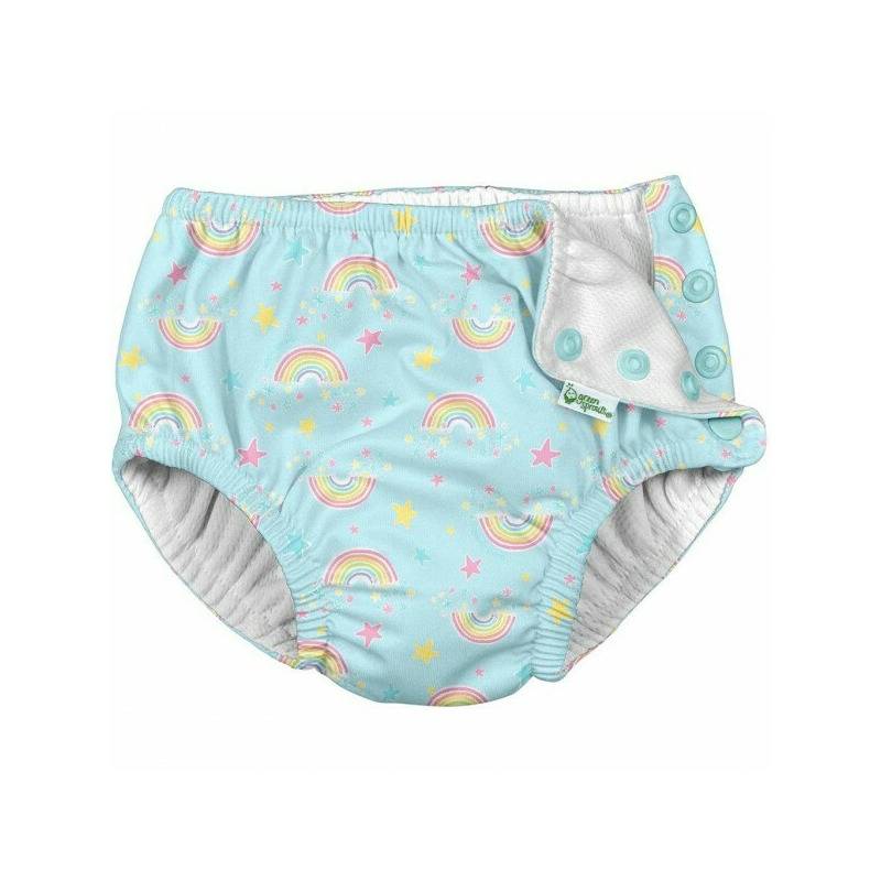Aqua rainbows 24 luni - slip copii refolosibil spf 50+ cu capse green sprouts by iplay