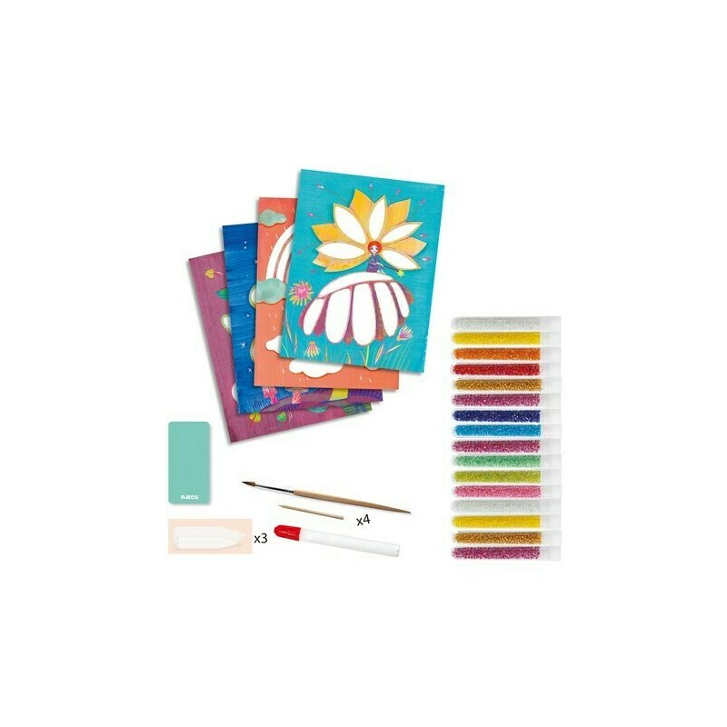 Djeco - atelier creativ cu margele, wonderland- taramul zanelor
