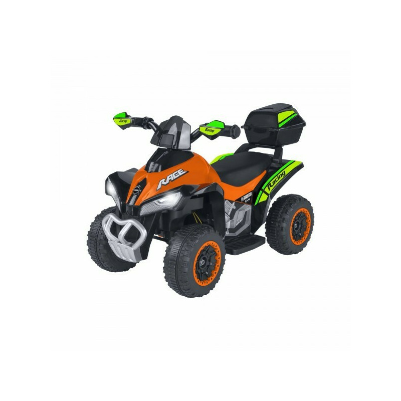 ATV Quad de teren electric pentru copii Globo acumulator 6V portocaliu cu verde