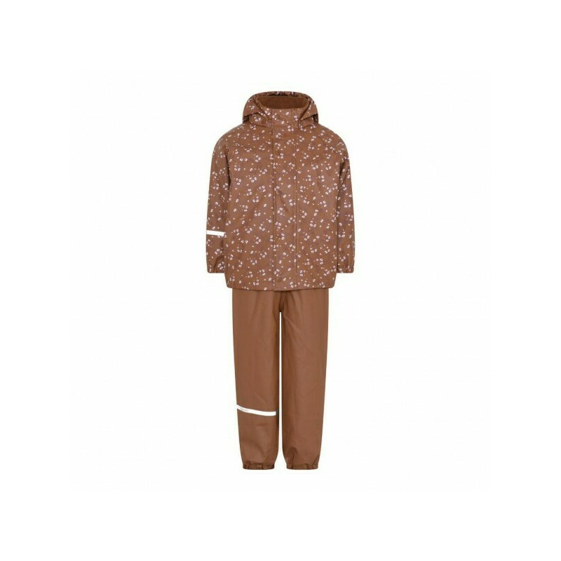 Aztec flowers 80 - set jacheta+pantaloni impermeabil cu fleece, pentru vreme rece, ploaie si vant - celavi