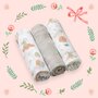 Set 3 scutece, BabyOno, Multifunctionale, 70x70 cm, Bambus si bumbac, 0 luni+, Gri/Multicolor - 3