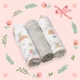 Set 3 scutece, BabyOno, Multifunctionale, 70x70 cm, Bambus si bumbac, 0 luni+, Gri/Multicolor - 3