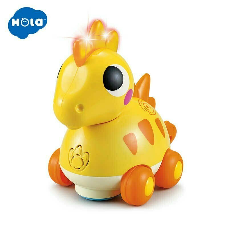 Hola - jucarie muzicala stegosaurus , cu sunete, cu lumini, multicolor