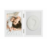 Baby HandPrint - Kit rama foto cu amprenta, Tiny Memories, White