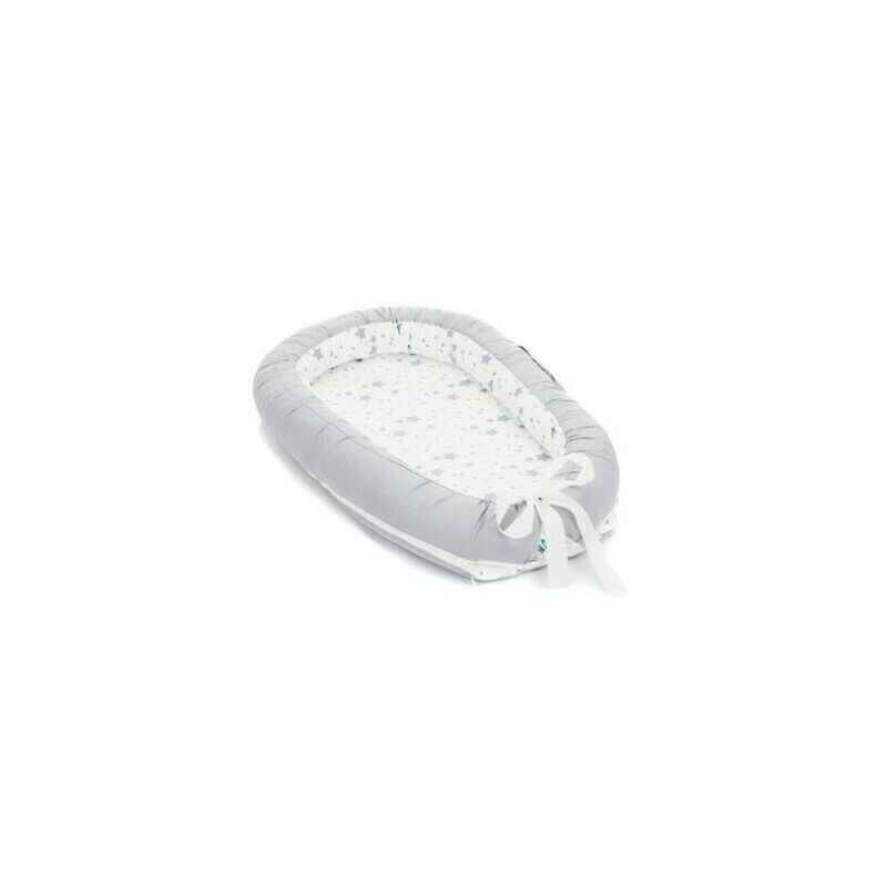 Fillikid - baby nest, culcus saltea si protectie de pat detasabila, 90x40 cm, grey star