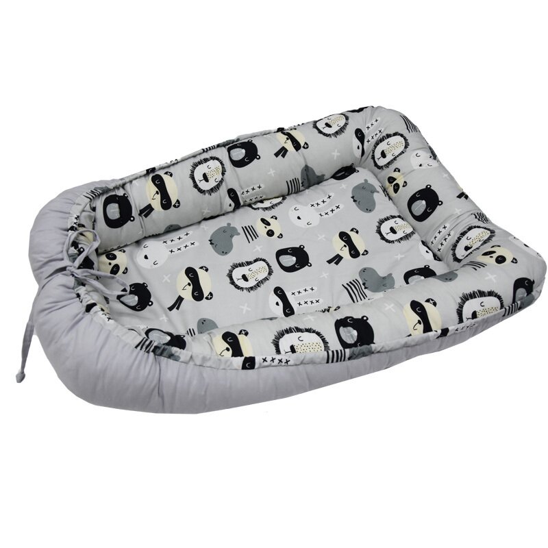 Eko - suport de dormit baby nest panda din bumbac, 90x60 cm