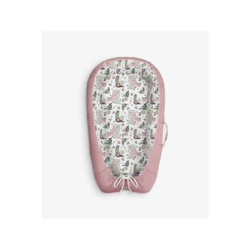 Klups - suport de dormit bunny , world, din bumbac, 80x45 cm, roz