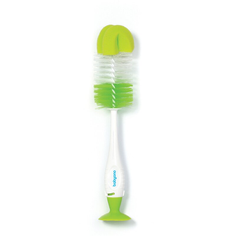 Babyono - perie pentru biberon si tetina, verde