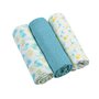 BabyOno - Set 3 scutece muselina, Multifunctionale, Dimensiune 70 x 70 cm, 0 luni+, Bumbac, Albastru - 1