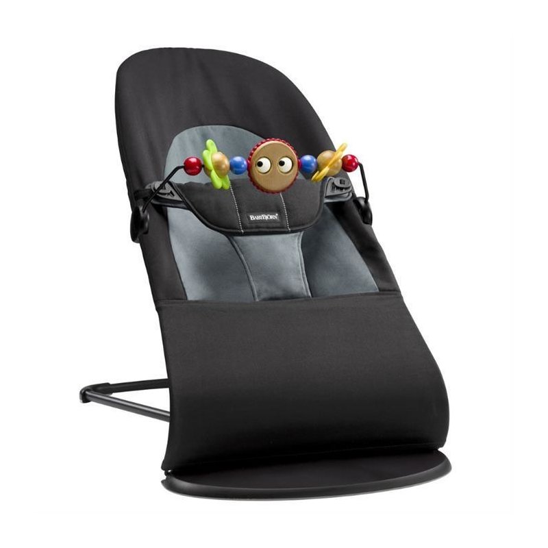 Babybjorn - balansoar balance soft black/grey cu bara de jucarii