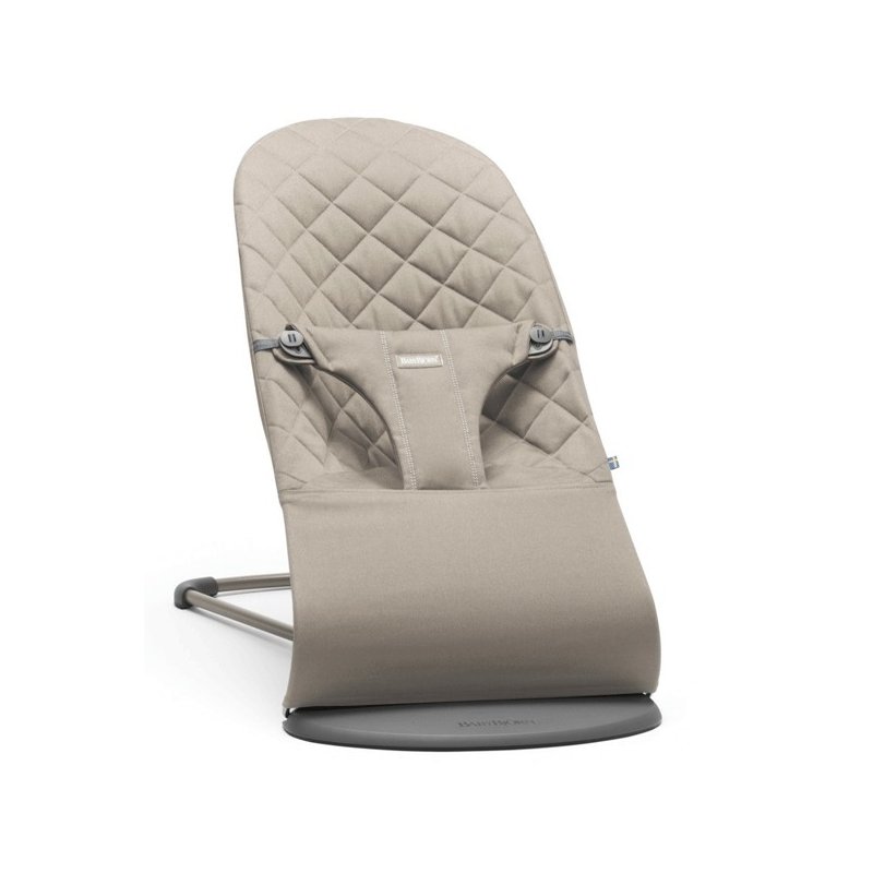 Babybjorn - balansoar bliss sand grey, bumbac cu bara de jucarii