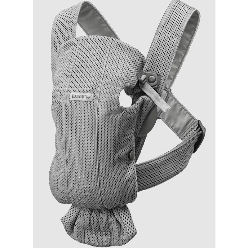Babybjorn - marsupiu mini cu multiple pozitii de purtare - grey, 3d mesh