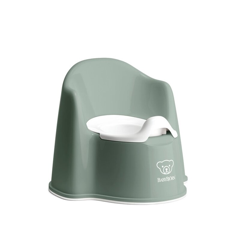 Babybjorn - olita potty chair cu protectie spate, verde