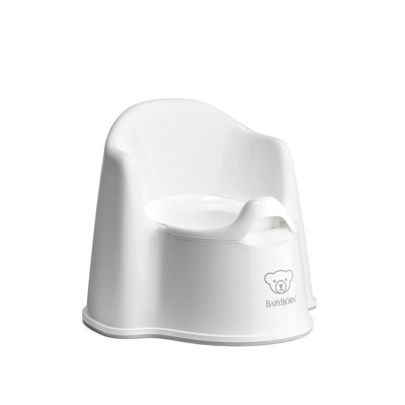Babybjorn - olita potty chair cu protectie spate, alb