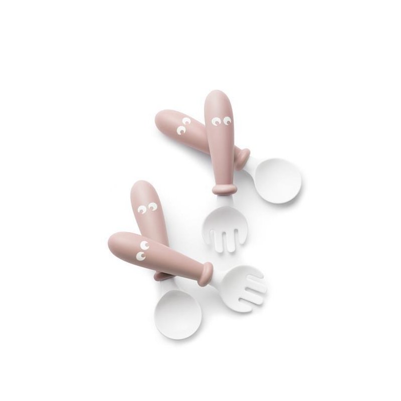 Babybjorn - set lingurite si furculite pentru bebelusi (4 bucati), powder pink