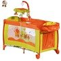 BabyGo Patut pliant cu 2 nivele si mini-carusel Sleeper Deluxe orange - 3