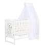 Babyneeds - Baldachin din voal, Pentru patut 120x60 cm, Alb cu fundita - 1