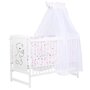 Babyneeds - Baldachin din voal, Pentru patut 120x60 cm, Alb cu fundita - 3