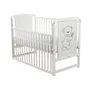 Babyneeds - Patut din lemn de pin Timmi 120x60 cm Cu laterala culisanta, EN716-1, EN716-2, Inaltime saltea reglabila pe 3 nivele, Laterala cu 3 bete detasabile, Alb + Saltea 10 cm + Qmini - Masuta de schimbat, 70x50 cm, Alb - 8