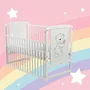 Patut din lemn bebe, 120x60 cm, Cu laterala culisanta, Din lemn de pin si mdf, Stabil si rezistent, Inaltime saltea reglabila pe 3 nivele, Laterala cu 3 bete detasabile, EN716-1, EN716-2, Alb, Babyneeds, Timmi - 8