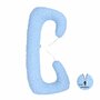 BabyNeeds - Perna 3 in 1 pentru gravide si bebelusi Soft Plus, Cu husa detasabila din bumbac, Albastru cu stelute - 1
