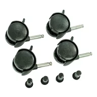 Set 4 roti, Qmini, Compatibile cu patuturile Babyneeds si Qmini, Negru