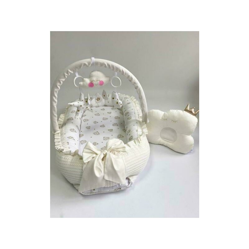 Mykids - Babynest Irish Plush 0187 Butterfly White