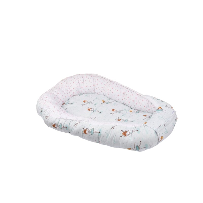 Confort family - suport de dormit babynest , balerine si stelute, din bumbac, 65x33 cm
