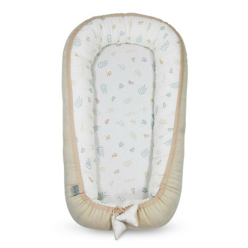 Babynest pentru copii, 80 x 50 cm, ajustabil, portabil, reductor patut, tiny star, harmony & ivory
