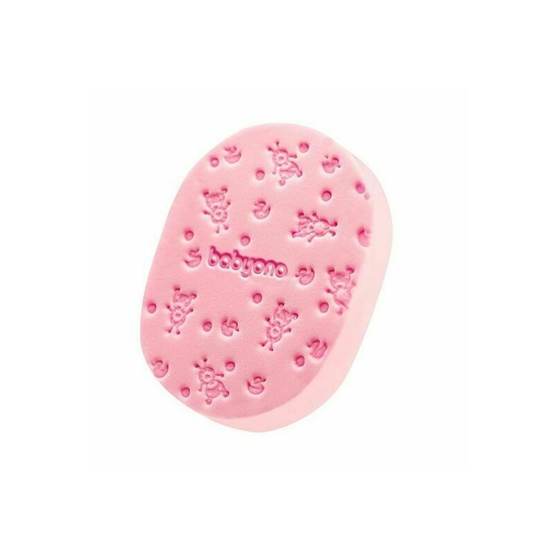 BabyOno - Burete delicat pentru baie, 8.5 x 11 cm, Roz