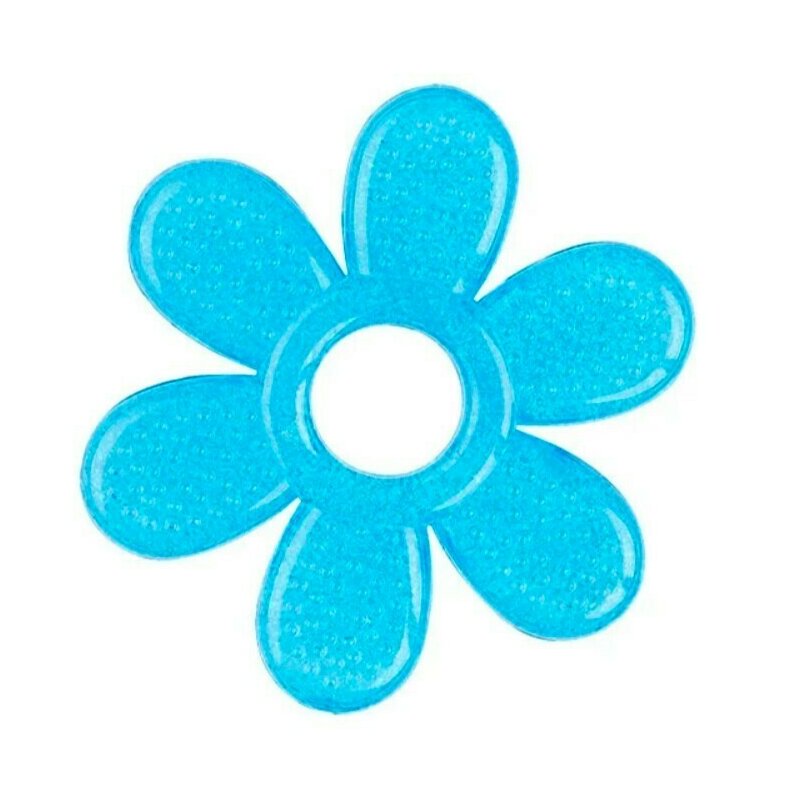 Babyono - jucarie dentitie cu gel, fara bpa, floare albastru