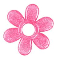 BabyOno - Jucarie dentitie cu gel, Fara BPA, Floare, Roz