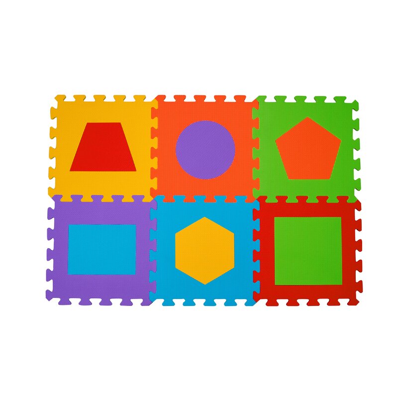 Babyono - puzzle pentru podea, figuri geometrice, 6 buc