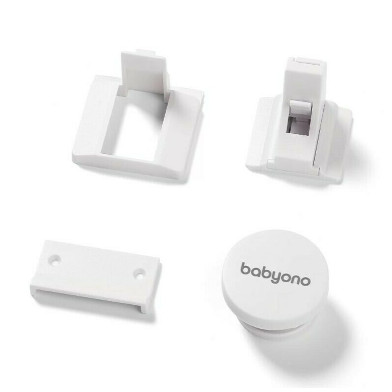 Babyono- set 4 protectii magnetice pentru mobilier, alb