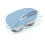 BabyOno - Set castron si lingurita, Fara bisfenol A, Incalzire la microunde, Albastru - 6