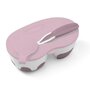 BabyOno - Set castron si lingurita, Fara bisfenol A, Incalzire la microunde, Roz