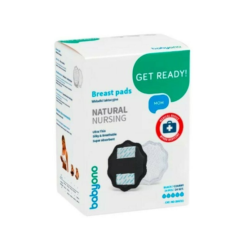 Babyono - tampoane san natural nursing 24 bucati/ cutie, negru