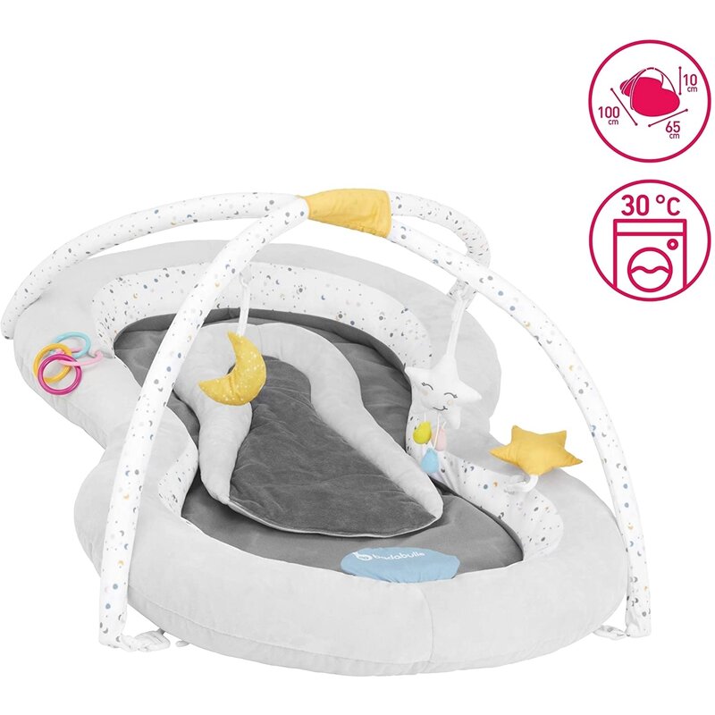 Badabulle - salteluta interactiva nest moonlight 2 in 1 din poliester, 100x60 cm