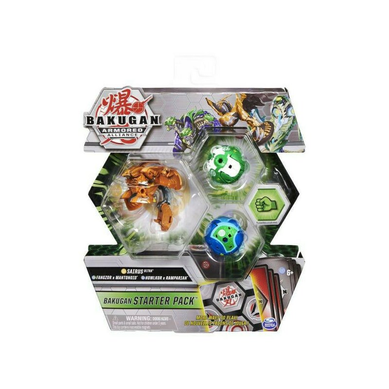 Spin master - set figurine howlkor fangzor , bakugan , pachet de start, s2, cu sairus ultra