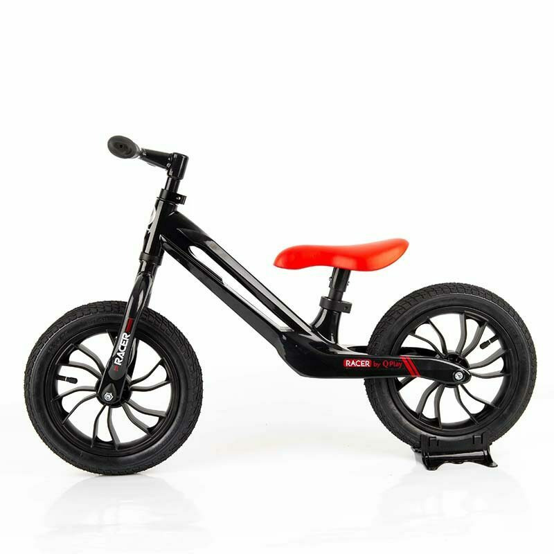 Balance bike qplay racer negru/rosu