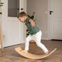 Meowbaby® - Balance board - Placa de echilibru din lemn gri pentru copii cu fetru presat gri, MeowBaby - 4