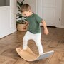 Meowbaby® - Balance board - Placa de echilibru din lemn gri pentru copii cu fetru presat gri, MeowBaby - 6