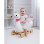 Balansoar, Baby Mix, Swan, Cu roti, Din material moale si placut la atingere, Pana la 30 kg, 61x32x52 cm, 10 luni+, White - 2