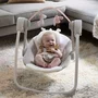 Balansoar electric bebelusi, Ingenuity, Comfort 2 Go, Flora the Unicorn, 2 pozitii inclinare, 12 melodii, Temporizator 30/45/60 min, Centura siguranta 5 puncte, Pliabil pentru calatorii, Fara BPA, 0-9 luni, Roz - 9
