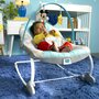 Balansoar multifunctional, Bright Starts, Original Bestie, De la nastere, Greutate suportata 18 kg, Cu vibratii, Arcada de jucarii detasabila, 2 pozitii de inclinare spatar, Transformabil in scaunel, Multicolor - 5