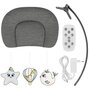 Balansoar si sezlong, Lionelo, Blossom, 5 melodii, 5 moduri de balansare, Cu jucarii, Husa respirabila, 60% bambus, Cu telecomanda, Reglare pozitie scaun pentru somn, Pana la 9 kg, Gri - 19