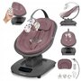Balansoar si sezlong, Lionelo, Blossom, 5 melodii, 5 moduri de balansare, Cu jucarii, Husa respirabila, 60% bambus, Cu telecomanda, Reglare pozitie scaun pentru somn, Pana la 9 kg, Mov - 4