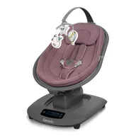 Black Friday - Reduceri Balansoar si sezlong, Lionelo, Blossom, 5 melodii, 5 moduri de balansare, Cu jucarii, Husa respirabila, 60% bambus, Cu telecomanda, Reglare pozitie scaun pentru somn, Pana la 9 kg, Mov Promotie